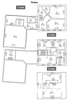 Дом 369м², 3-этажный, участок 11 сот.