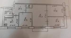 4-к квартира, на длительный срок, 65м2, 2/5 этаж