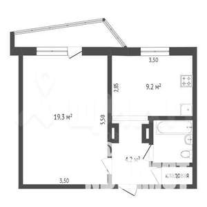 1-к квартира, на длительный срок, 39м2, 5/9 этаж