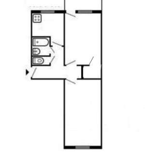 2-к квартира, вторичка, 49м2, 4/5 этаж