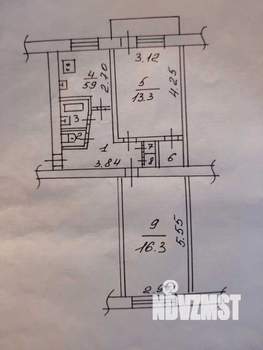 2-к квартира, вторичка, 48м2, 4/5 этаж