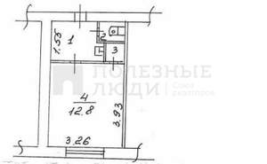 1-к квартира, вторичка, 18м2, 5/5 этаж