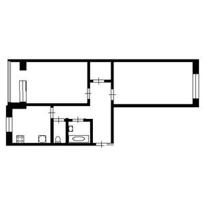 2-к квартира, вторичка, 48м2, 4/5 этаж