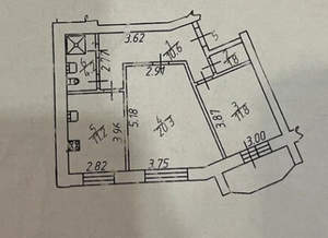 2-к квартира, вторичка, 62м2, 2/9 этаж