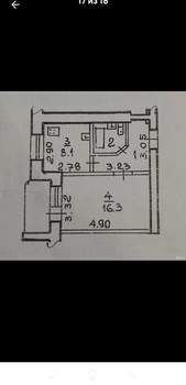 1-к квартира, вторичка, 36м2, 1/9 этаж