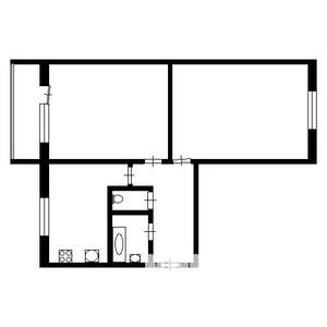 2-к квартира, вторичка, 47м2, 9/9 этаж