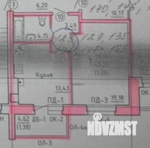 1-к квартира, вторичка, 42м2, 2/9 этаж