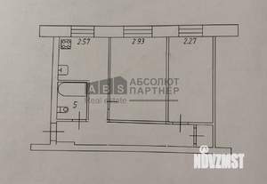 2-к квартира, вторичка, 42м2, 1/5 этаж