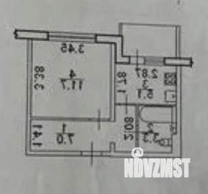 1-к квартира, вторичка, 30м2, 4/9 этаж