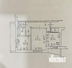2-к квартира, вторичка, 57м2, 2/10 этаж