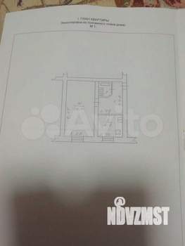 1-к квартира, вторичка, 35м2, 1/2 этаж