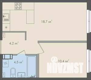 1-к квартира, вторичка, 37м2, 3/9 этаж