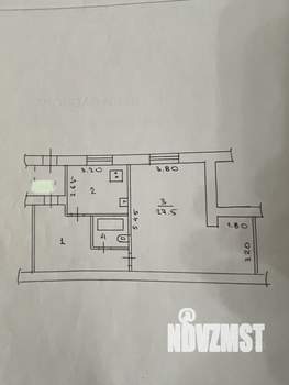 1-к квартира, вторичка, 54м2, 1/5 этаж