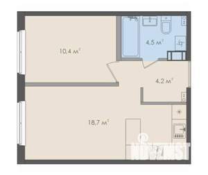 1-к квартира, сданный дом, 38м2, 5/9 этаж