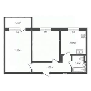 2-к квартира, вторичка, 56м2, 8/9 этаж