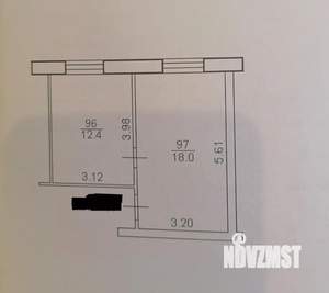 1-к квартира, вторичка, 30м2, 3/5 этаж