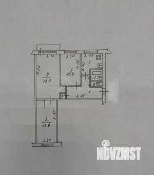 3-к квартира, вторичка, 59м2, 2/5 этаж