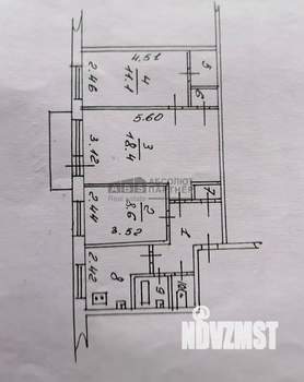 3-к квартира, вторичка, 56м2, 3/5 этаж