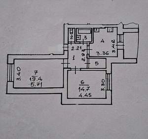 2-к квартира, вторичка, 60м2, 8/12 этаж