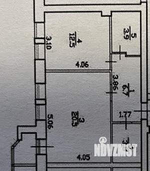 1-к квартира, вторичка, 51м2, 4/5 этаж