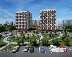 1-к квартира, строящийся дом, 40м2, 1/12 этаж