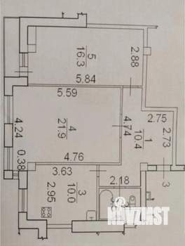 2-к квартира, вторичка, 63м2, 2/9 этаж