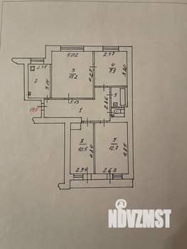 4-к квартира, вторичка, 70м2, 7/7 этаж