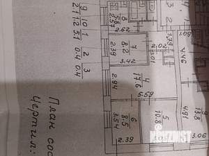 3-к квартира, вторичка, 60м2, 1/5 этаж