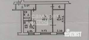2-к квартира, вторичка, 45м2, 1/5 этаж