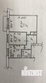 2-к квартира, вторичка, 42м2, 3/5 этаж