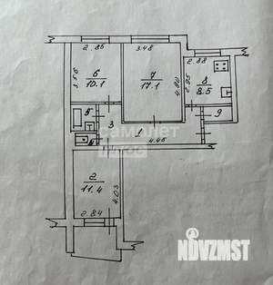 3-к квартира, вторичка, 63м2, 8/9 этаж