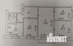 3-к квартира, вторичка, 60м2, 4/5 этаж