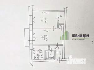 2-к квартира, вторичка, 45м2, 4/5 этаж