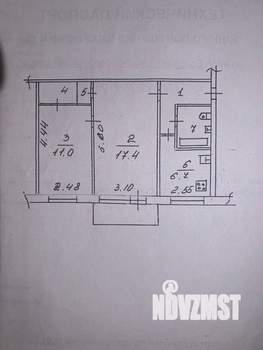 2-к квартира, вторичка, 45м2, 4/5 этаж