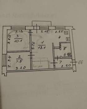 3-к квартира, вторичка, 49м2, 4/5 этаж