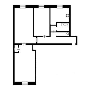 3-к квартира, вторичка, 60м2, 1/5 этаж