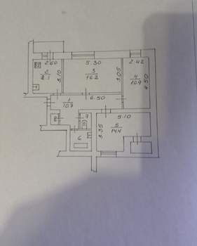 3-к квартира, вторичка, 65м2, 6/7 этаж