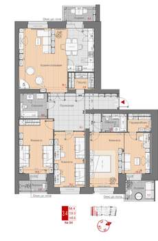 4-к квартира, строящийся дом, 146м2, 10/10 этаж