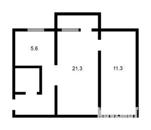 2-к квартира, вторичка, 44м2, 5/5 этаж