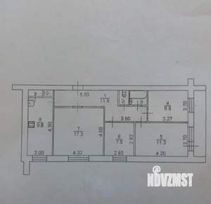 4-к квартира, вторичка, 71м2, 3/12 этаж