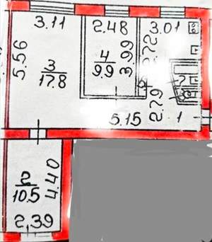 3-к квартира, вторичка, 58м2, 6/9 этаж