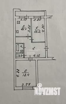 2-к квартира, вторичка, 62м2, 4/6 этаж