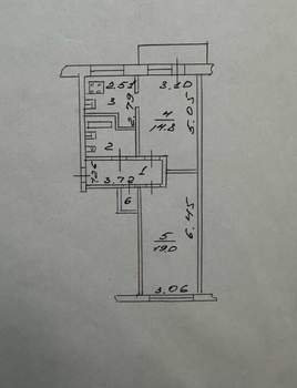 2-к квартира, вторичка, 50м2, 3/5 этаж