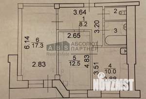 2-к квартира, вторичка, 53м2, 9/9 этаж