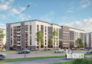 1-к квартира, строящийся дом, 38м2, 2/7 этаж