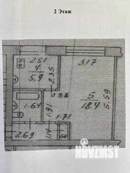 1-к квартира, вторичка, 31м2, 2/5 этаж
