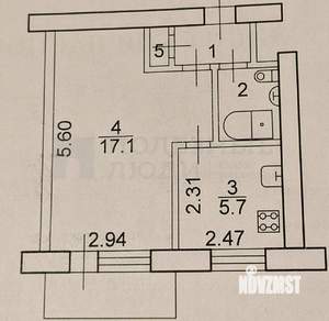 1-к квартира, вторичка, 31м2, 4/5 этаж