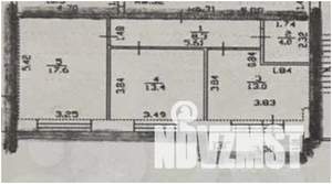 2-к квартира, вторичка, 60м2, 1/5 этаж